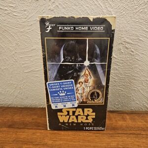 Funko Home Video Star Wars: A New Hope Size Med T-Shirt Retro VHS Box Sealed NEW
